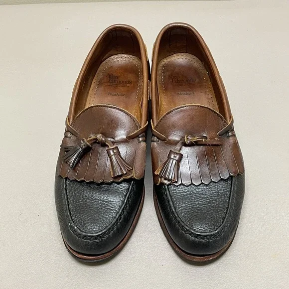 Allen Edmonds Nashua Loafers Men 11.5 D Black Brown Pebble  display picture 1